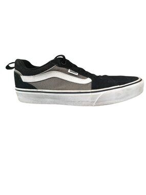 Vans men's black white gray low top lace up shoes sneakers size 8